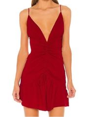 NWT - Lea Mini Dress in Red Ruched Front Party Cocktail