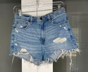 High Rise Jean Denim Short Blue