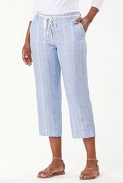 NWT TOMMY BAHAMA STRIPING SILVER CROP PANT