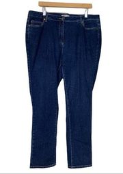 Woman Within Dark Wash 10" Mid Rise Skinny Jeans Women's Plus Size 18W