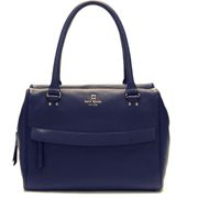 Kate Spade  Grant Park Shelby Dark Lapis Blue Pebbled Leather Satchel Handbag