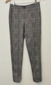 Tahari Women Size Medium Houndstooth Elastic Waist Business Casual Pull On Pants