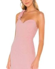 superdown Revolve One Shoulder Pink Cotton Mini Dress