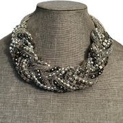 Multi Chain Chunky Braided Necklace