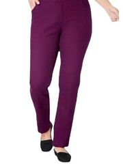 Woman Within Plum Purple Straight Leg High Rise Jeans Size 12T TALL