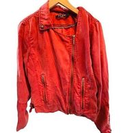 Max Jeans Red Moto Jacket