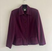 Harve Benard 12 Purple Wool Cashmere Blazer