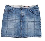 Bubblegum USA Mini Skirt Womens 9/10 Denim Distressed Patchwork 90s Y2K VTG