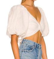 MINKPINK Lune Stripe Crop Top Size X-Large NWT