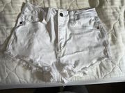 White Denim Shorts 