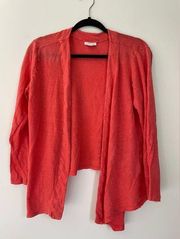 J. Jill Love Linen Cardigan Sweater Heathered Open‎ Front