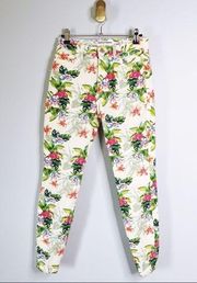 AMERICAN APPAREL | Floral & Flamingo Skinny Jeans Sz 29