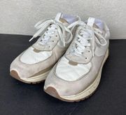 Madewell Kickoff Trainer Sneakers in Antique Cream Multi Womens 10 Mens 8.5