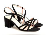 J. Crew Odette strappy sandals in suede 8.5