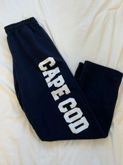 Cape Cod Navy Blue Wide-leg Sweatpants