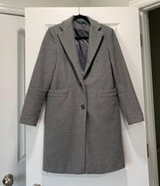 Lauren  Grey Wool Blend Coat