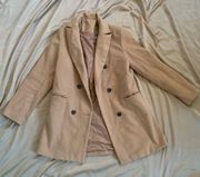 Beige Double Breasted Pea Coat
