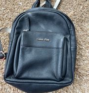 Black Leather Backpack Purse