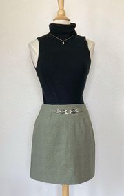 Vintage 80’s Green Belted Pencil Skirt