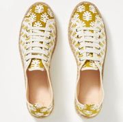 Anthropologie SZ Blockprints Daphne Sneakers Vegan Jute Ochre 40