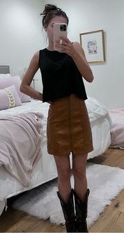 Loveriche faux leather mini skirt