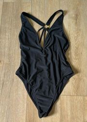 ASOS black one piece bathing suit