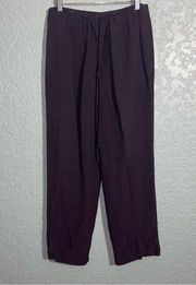 Vintage Dark Purple Carole Little Petite Straight Leg Pants