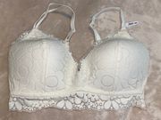 White Floral Bra 34D