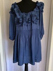 COTTON Ruffle Mini Dress Sz: L