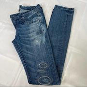 Vintage ReRock for Express Embellished and Distressed Jeans Size 0