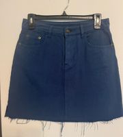 Blue Navy  Brand Skirt with fray on bottom