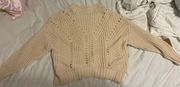 Kids Cream Hole Knit Sweater 