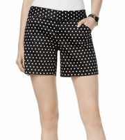 "INC INTERNATIONAL CONCEPTS" BLACK POLKA DOT PRINT CHINO SHORTS SIZE: 12 NWT