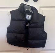 Amazon Black Cropped Puffer Vest