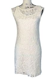 Daisy Fuentes off-white lace dress small