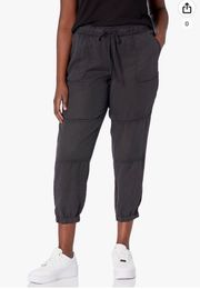 Tencel Baggy Black Jogger Pants Size xs Topstitching Soft Pull up NWT