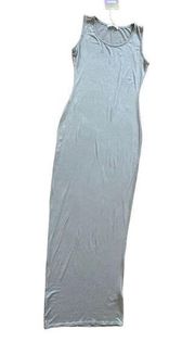 Missguided square neck blue gray maxi dress size 6 NWT