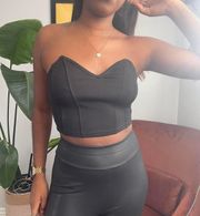 SheIn  Pointed Crop Tube Top