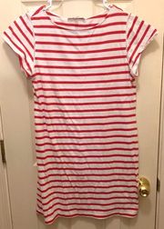 Red/white T-shirt Dress