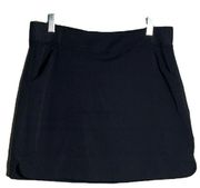 32 Degree Cool Active Skort Solid Black Stretch Waist Mini Length