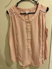 Merona Sleeveless Peach Blouse-Large