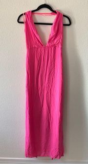 Superdown Lucinda Strappy Maxi Dress in Hot Pink Size M