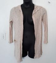 Haute Monde cream hooded cardigan