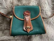 Vintage Dooney and Bourke Hunter, Green, and tan bag