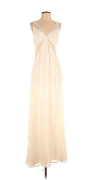 NWT Reformation Zarrah in Ivory Lace Trim V-neck Sleeveless Maxi Dress 6 $388