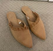 Tan Suede Mules 