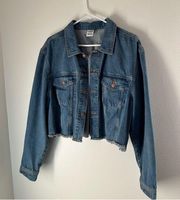 PINK denim jacket large