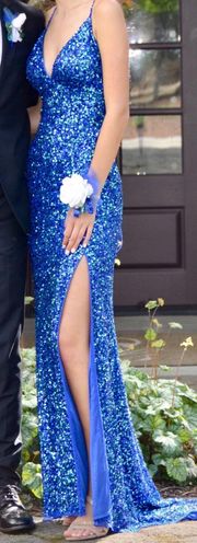 BLUE Sequin Prom Dress ()