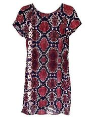 1566 Revolve Eight Sixty Snake Print Short Sleeve Dress Size Medium