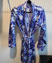 Satin floral robe